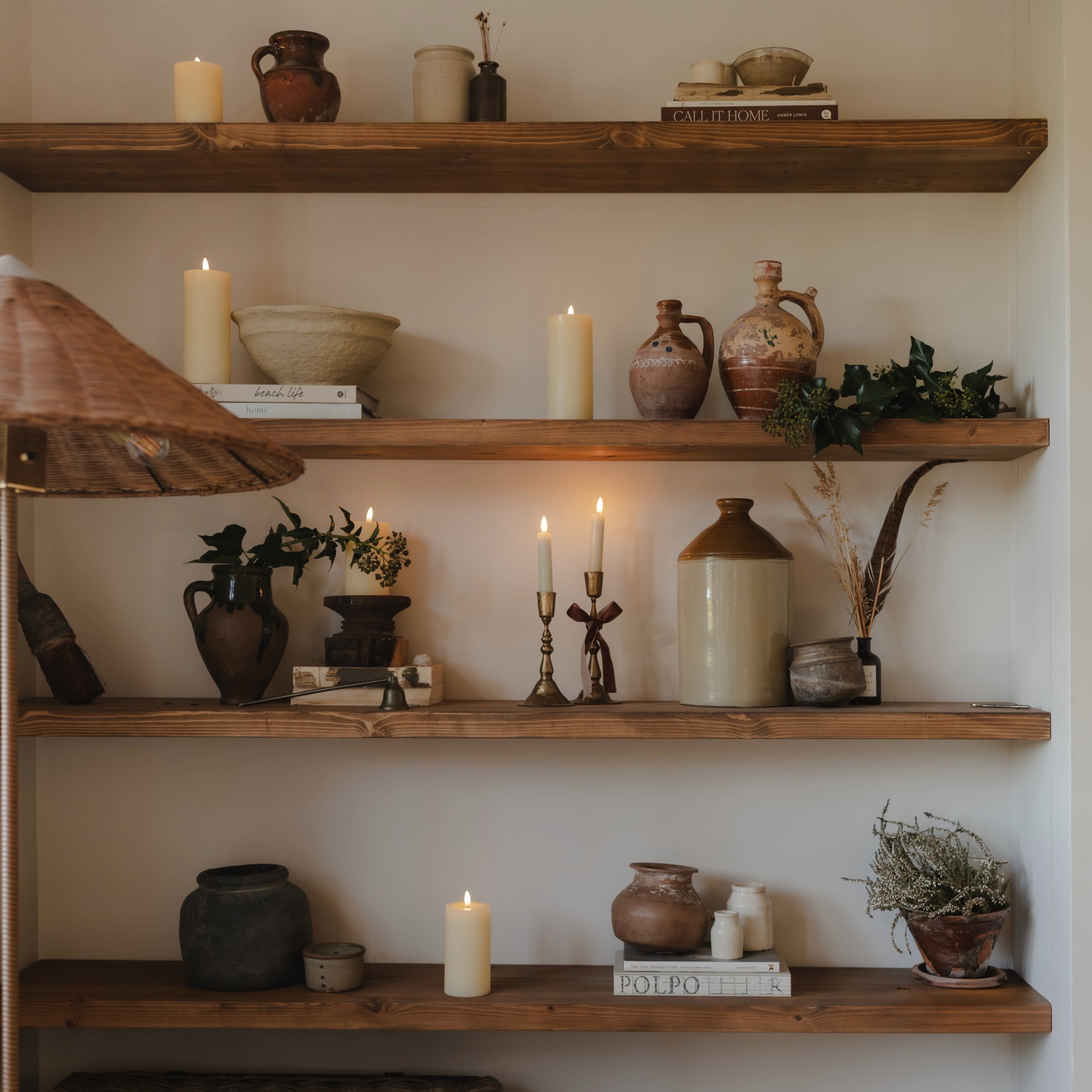 Bespoke Wooden Floating Shelf (220mm Depth x 40mm Thickness)