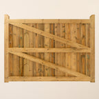 Highampton Scandinavian Redwood Mortise & Tenon Driveway Gate Pair