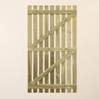 Scandinavian Redwood Picket Flat Top 6ft x 3ft Gate
