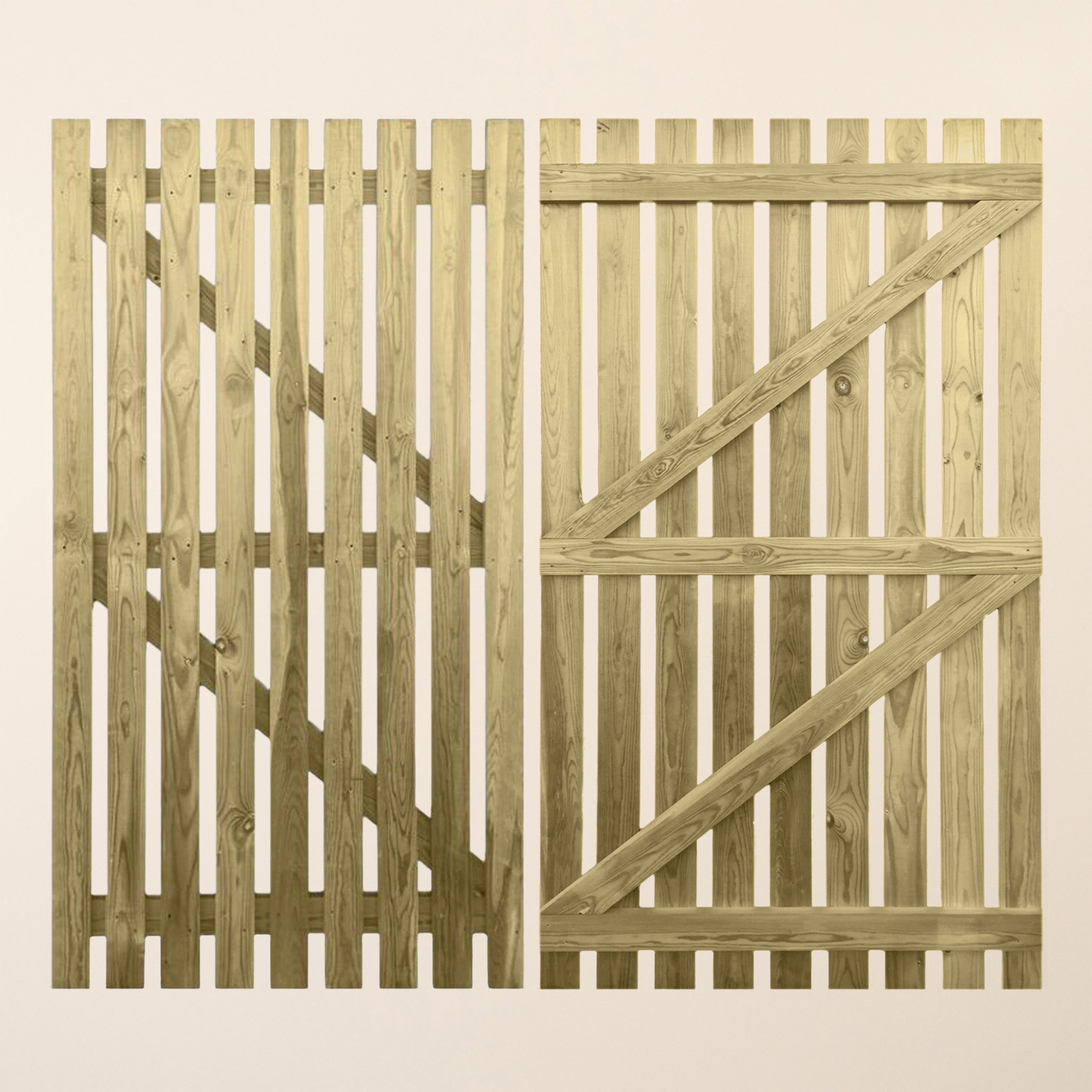 Scandinavian Redwood Picket Flat Top 6ft x 3ft Gate