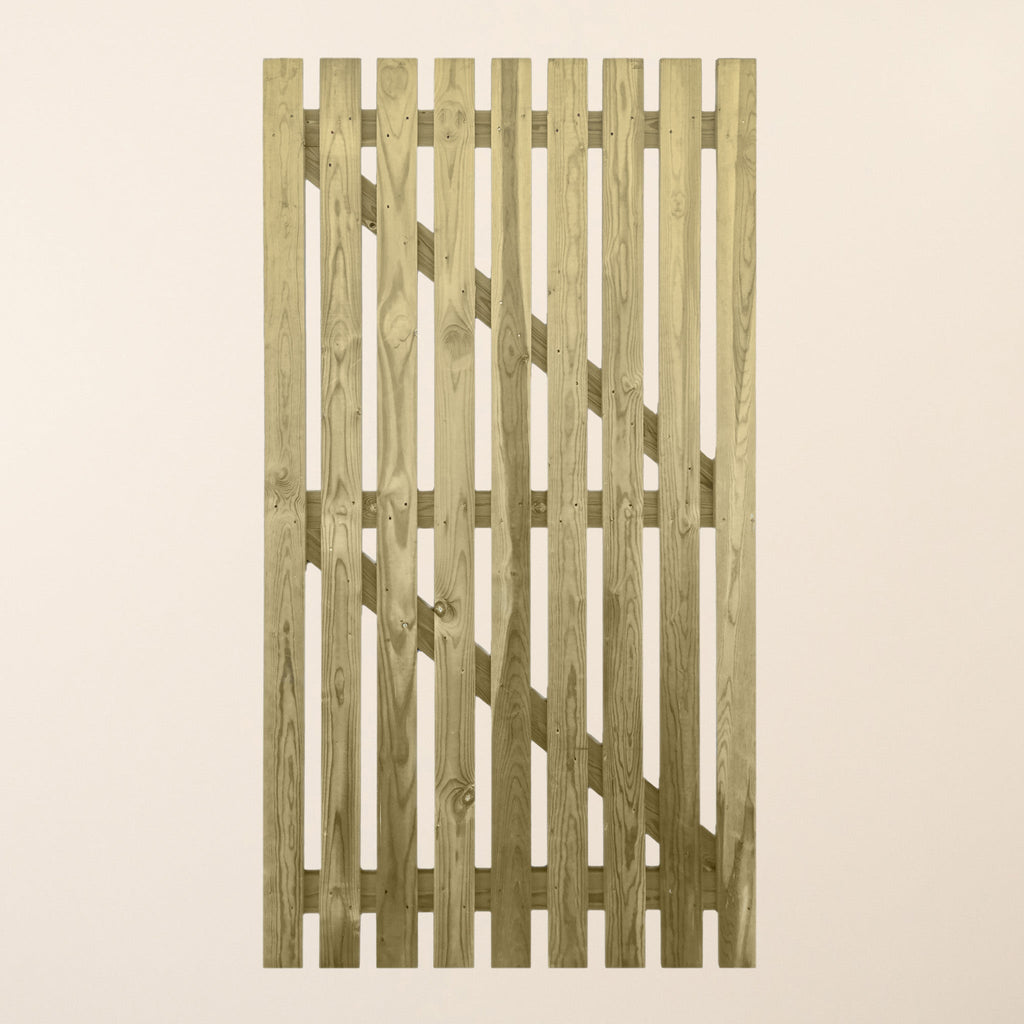 Scandinavian Redwood Picket Flat Top 6ft x 3ft Gate