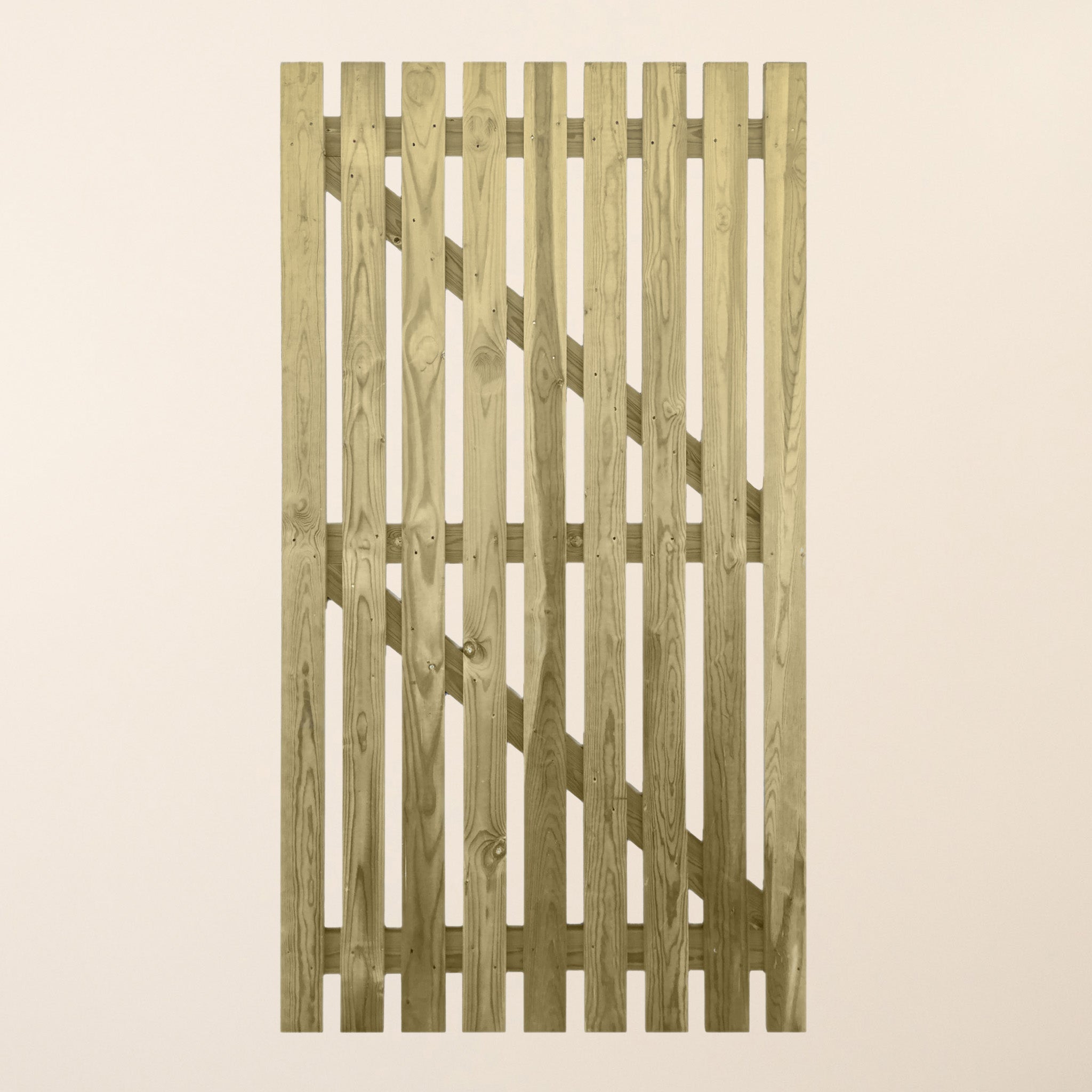 Scandinavian Redwood Picket Flat Top 6ft x 3ft Gate