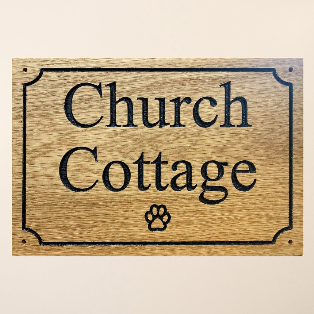 Personalised Oak Entrance Gate Sign