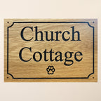 Personalised Oak Entrance Gate Sign
