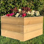 Scandinavian Redwood Hexagonal Decking Planter