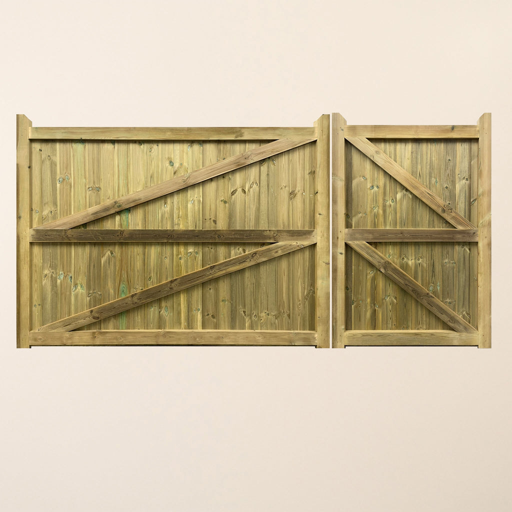 Highampton 3/4 Split Scandinavian Redwood T&G Entrance Gate (Pair)