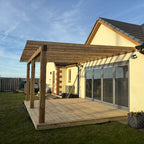 Lean-To Structure Open Roof Wooden Pergola
