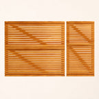 Iroko Slatted 3/4 Split Entrance Gate (Pair)