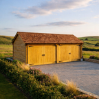 Oak Cedar Shingle Roof Garage