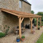 Ruby Lean-To Cedar Featheredge Roof Oak Gazebo