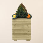 Scandinavian Redwood Square Decking Planter
