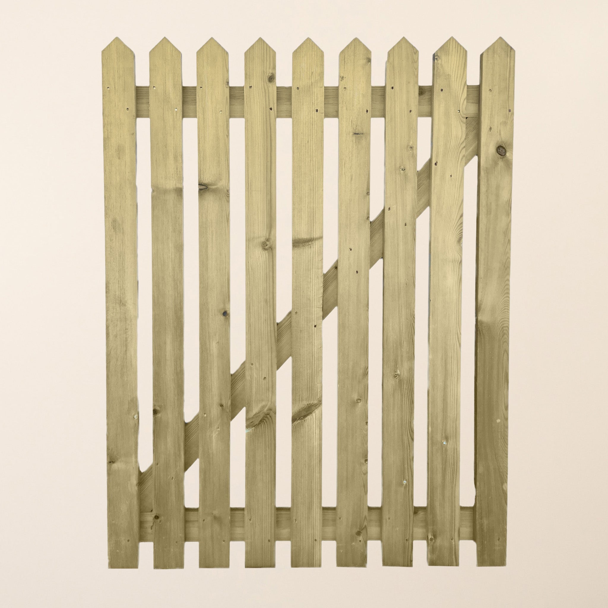 Picket Treated Wooden 4ft x 3ft Garden Gate