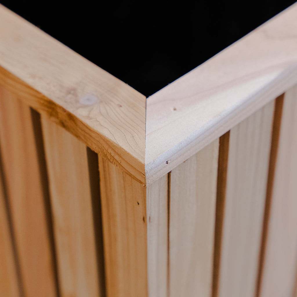 Premium Cedar Vertical Slatted Panel Planter