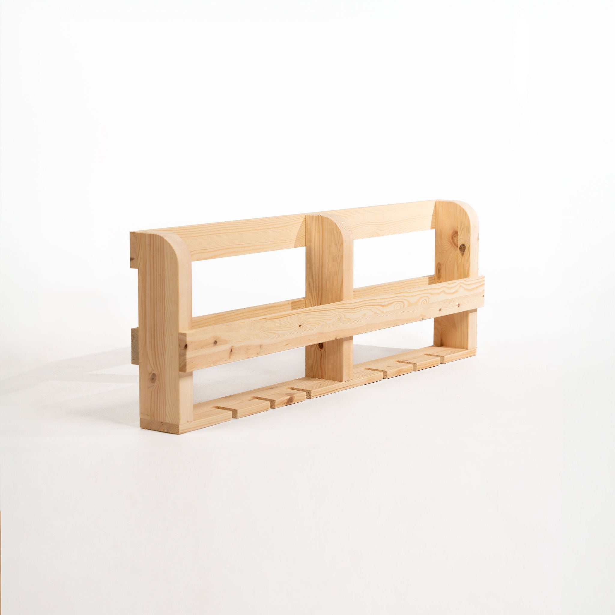 Wellington Scandinavian Pine Wine Rack & Glass Store