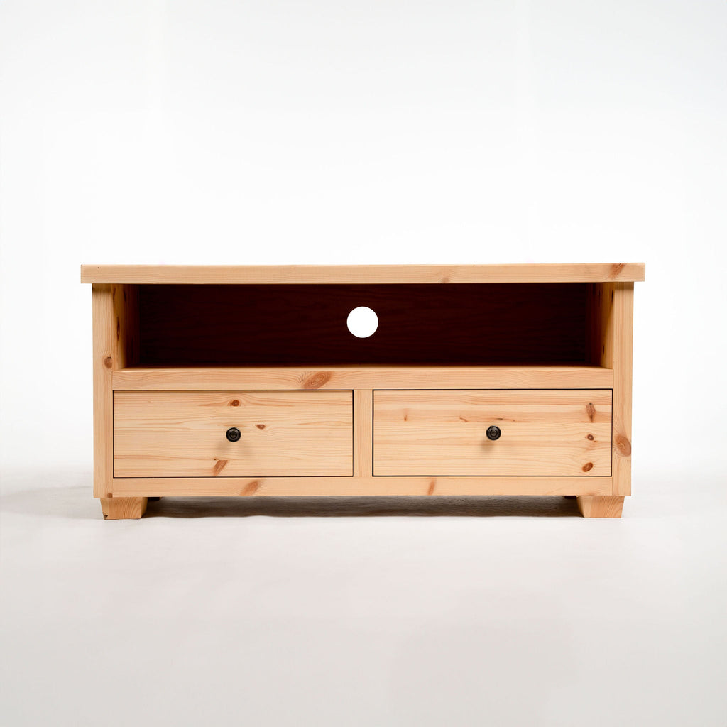 Croyde Scandinavian Pine 2 Drawer TV Stand