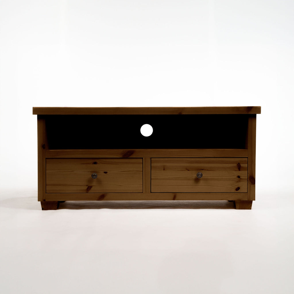 Croyde Scandinavian Pine 2 Drawer TV Stand