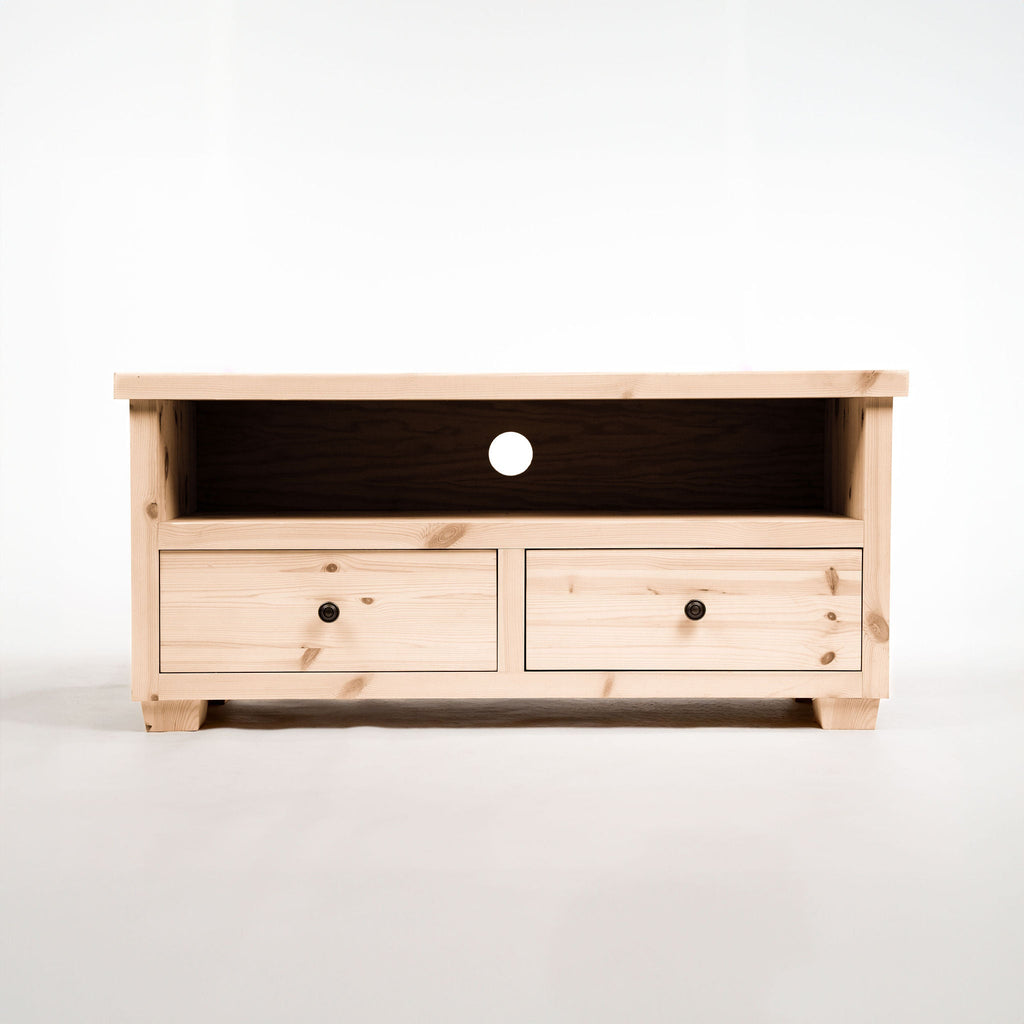 Croyde Scandinavian Pine 2 Drawer TV Stand