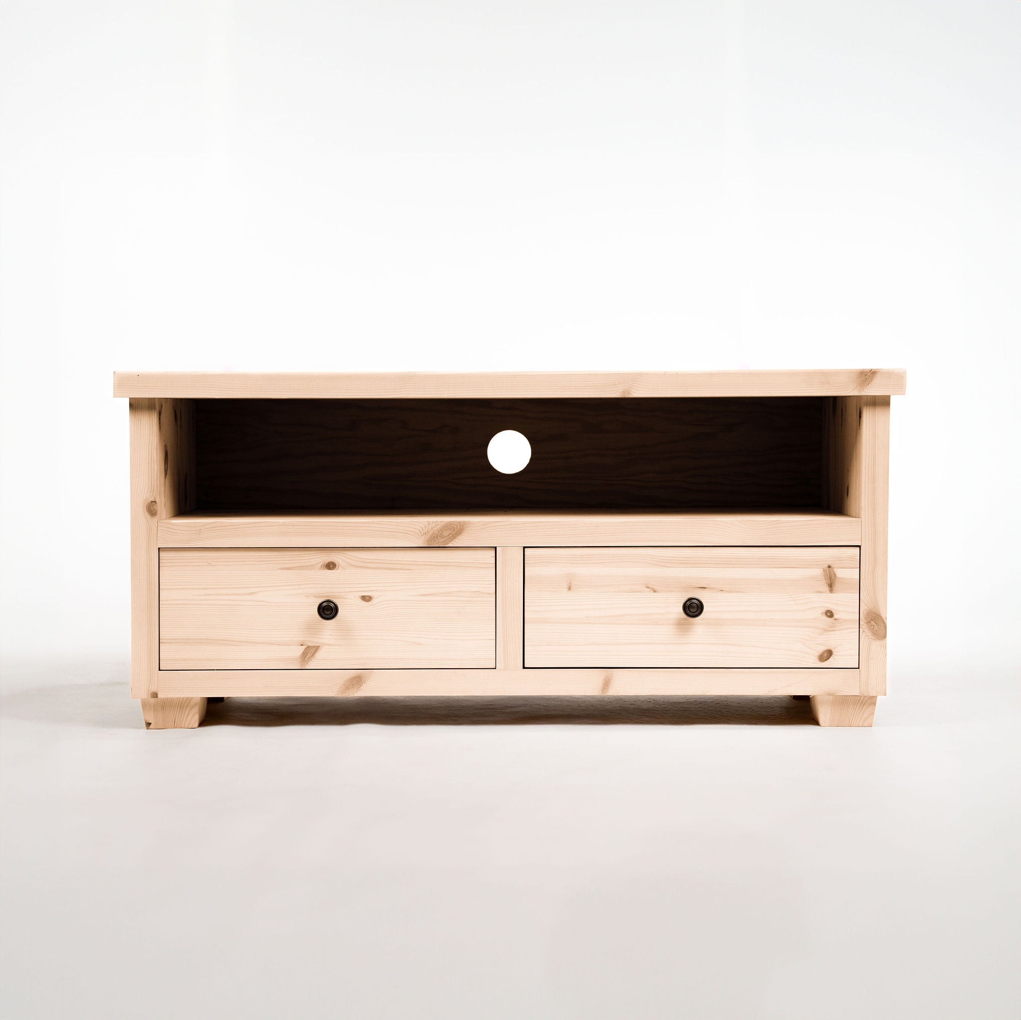 Croyde Scandinavian Pine 2 Drawer TV Stand