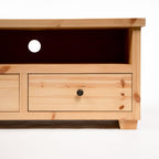 Croyde Scandinavian Pine 2 Drawer TV Stand