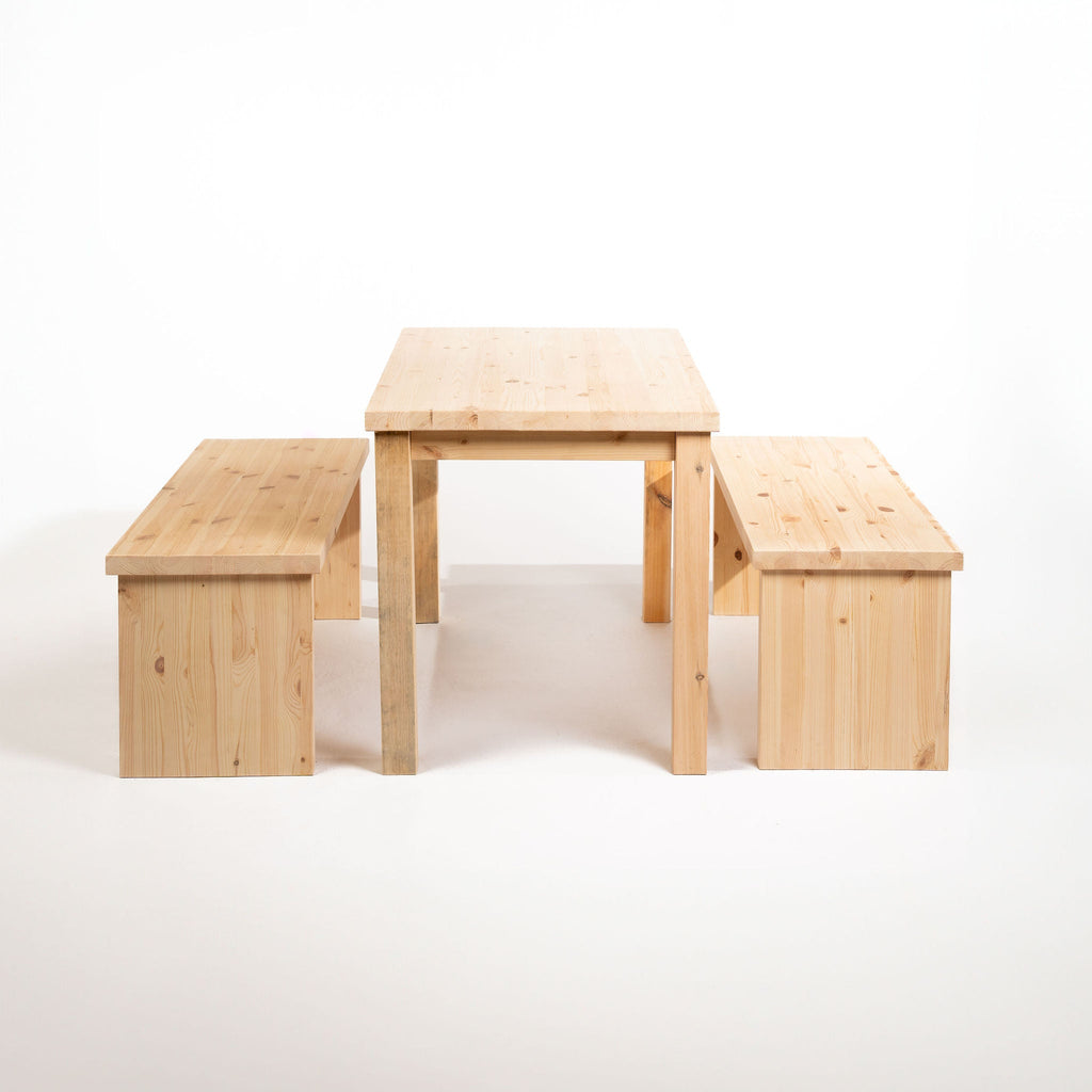 Tamar Scandinavian Pine Table & Bench Set