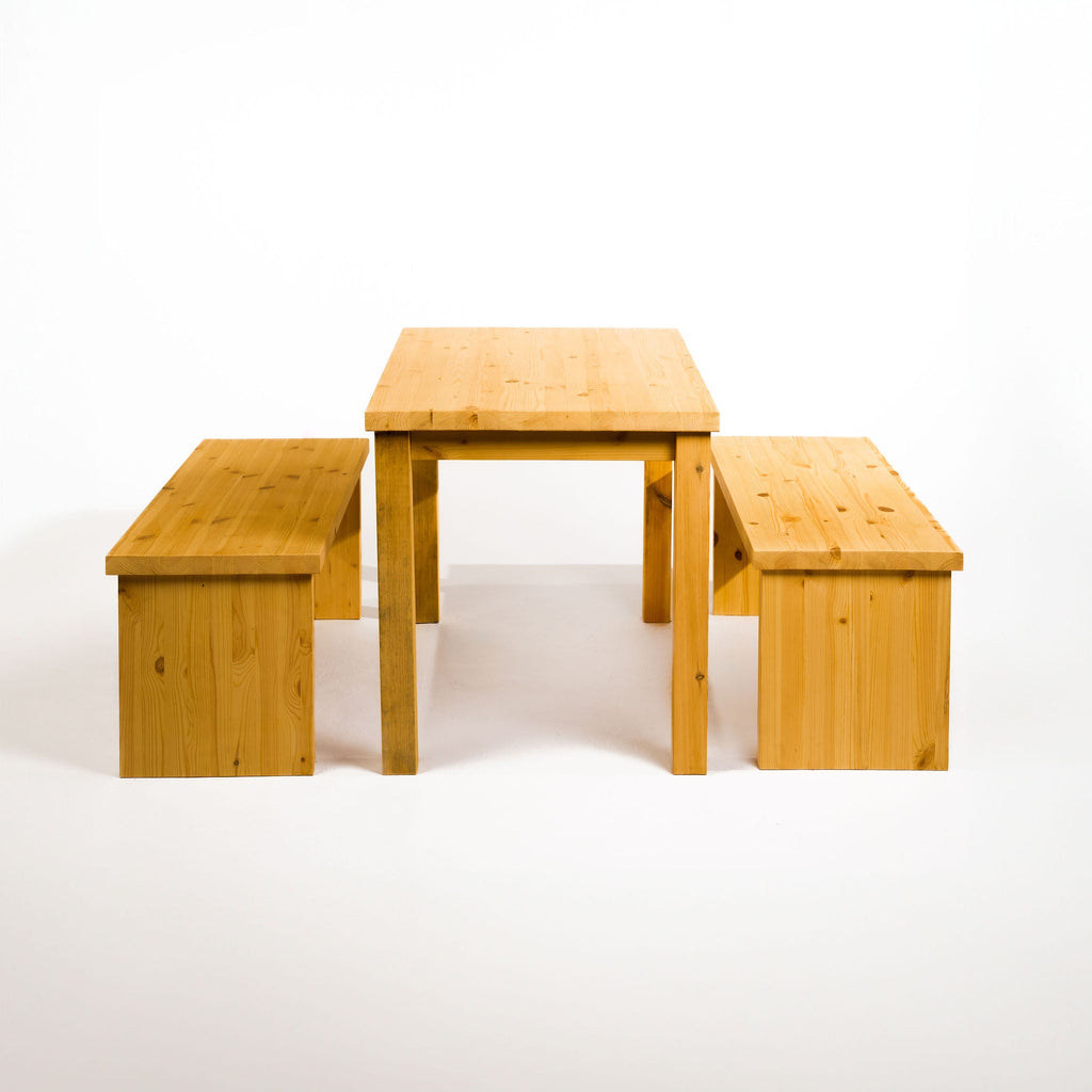 Tamar Scandinavian Pine Table & Bench Set