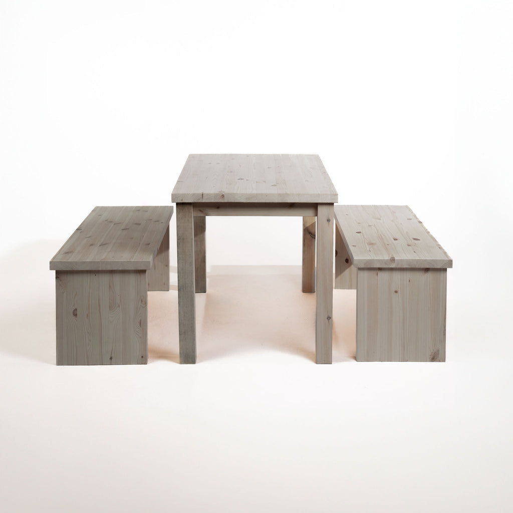 Tamar Scandinavian Pine Table & Bench Set