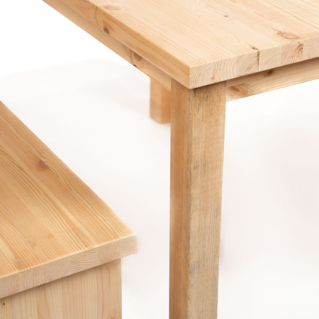 Tamar Scandinavian Pine Table & Bench Set