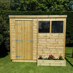 Pent Felt Roof Premium Pressure Treated Wooden Shed