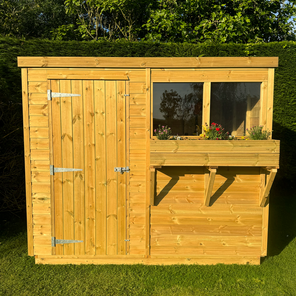 Pent Felt Roof Premium Pressure Treated Wooden Shed