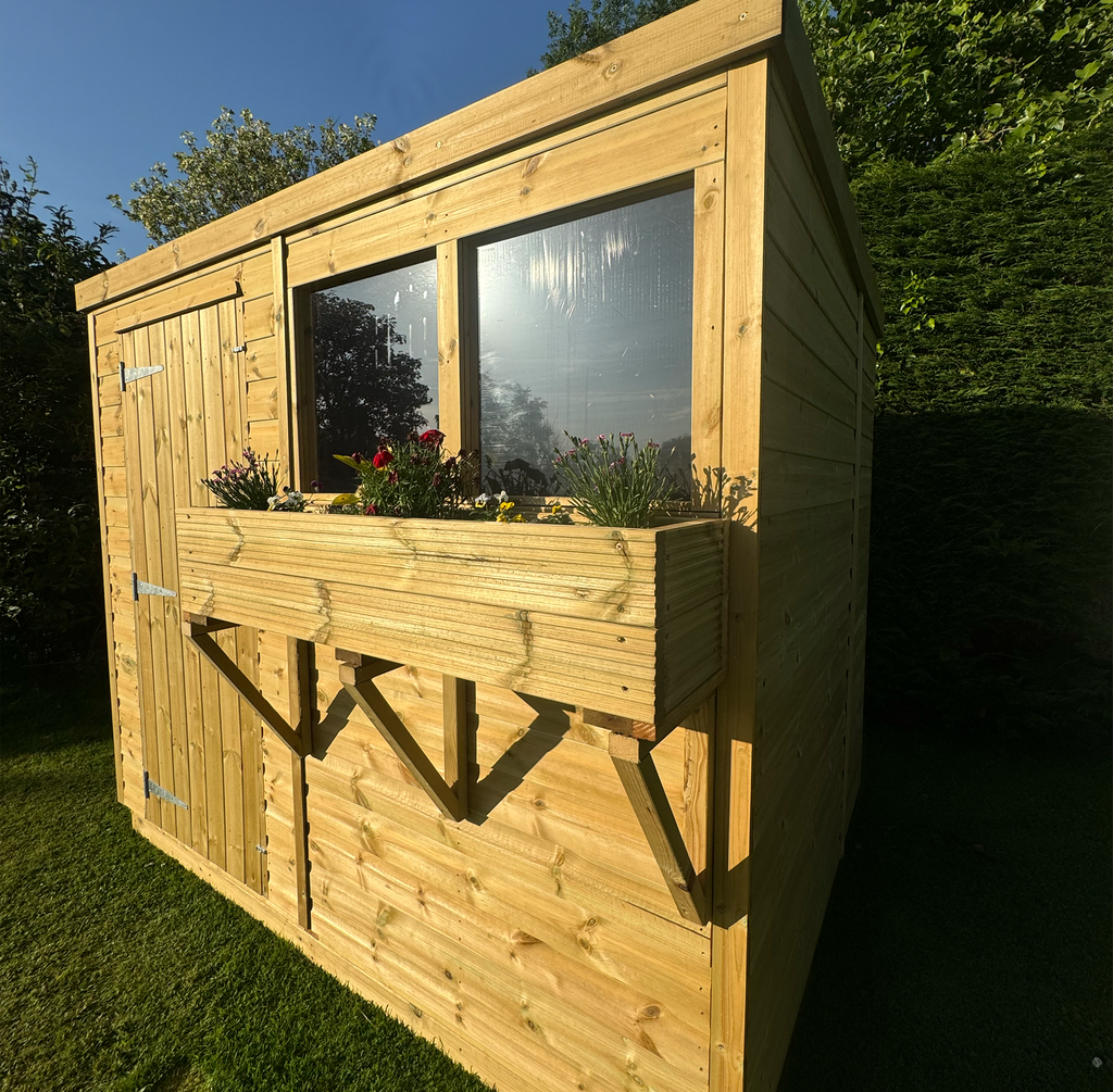 Pent Felt Roof Premium Pressure Treated Wooden Shed